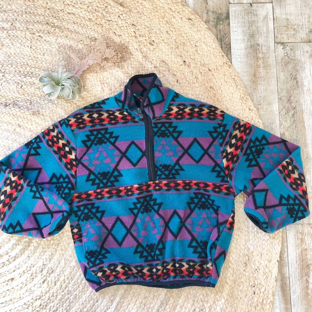 Retro woolrich pullover fleece and Patagonia style